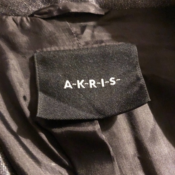 Akris Linen Cashmere Silk Gray Work Blazer Jacket - Picture 4 of 10